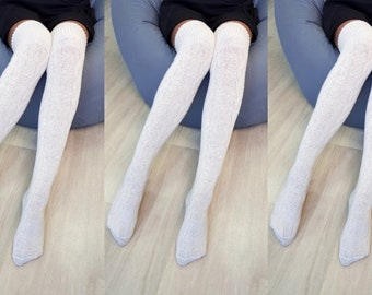 Thigh high socks Multi Pack of 3 Womens Boot Socks Knee high socks Winter knit sock Woman warm socks Long knitted socks Over the knee socks