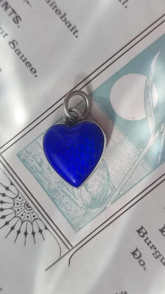 Beautiful silver heart shaped pendant with the mos