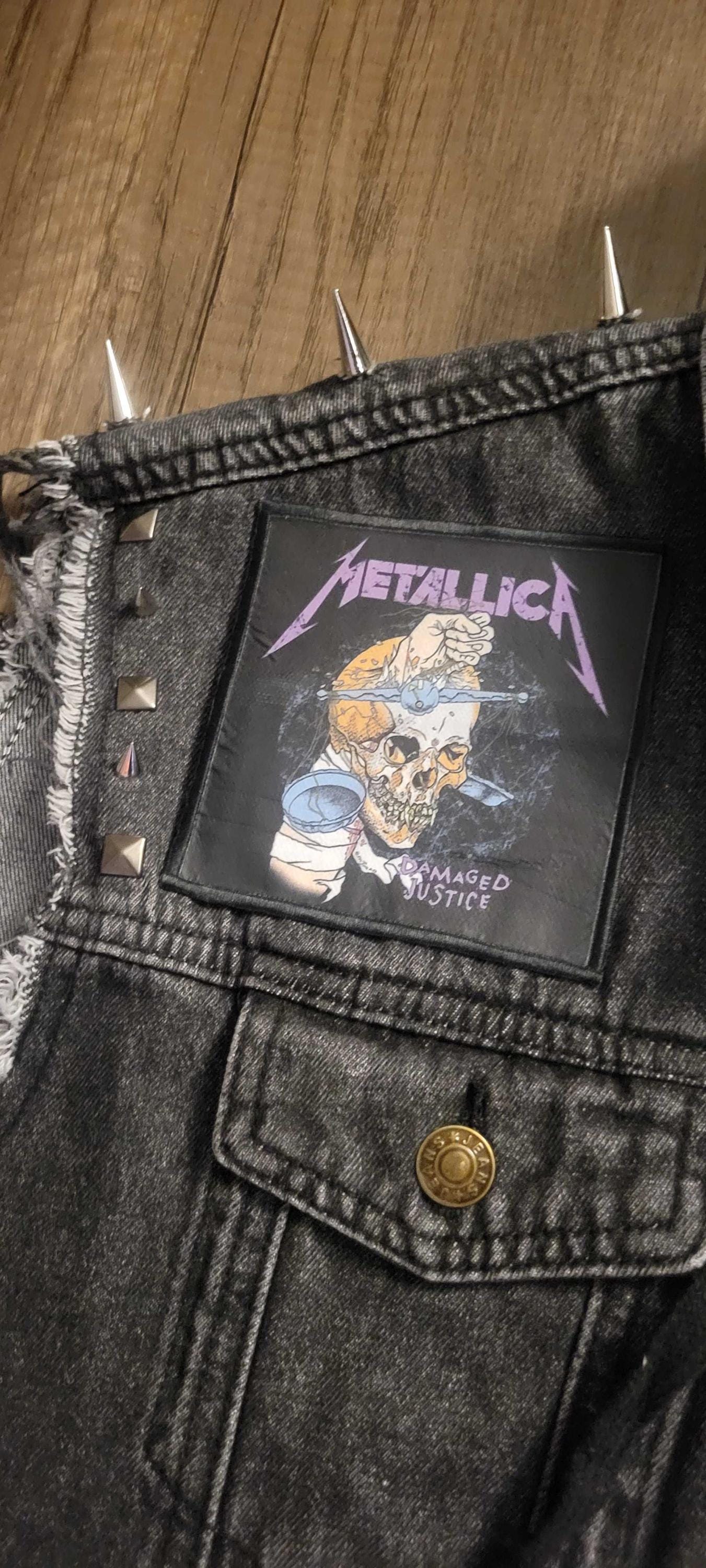 Heavy Metal Battle Jacket Punk Studded Spike Vest With Patches - Etsy