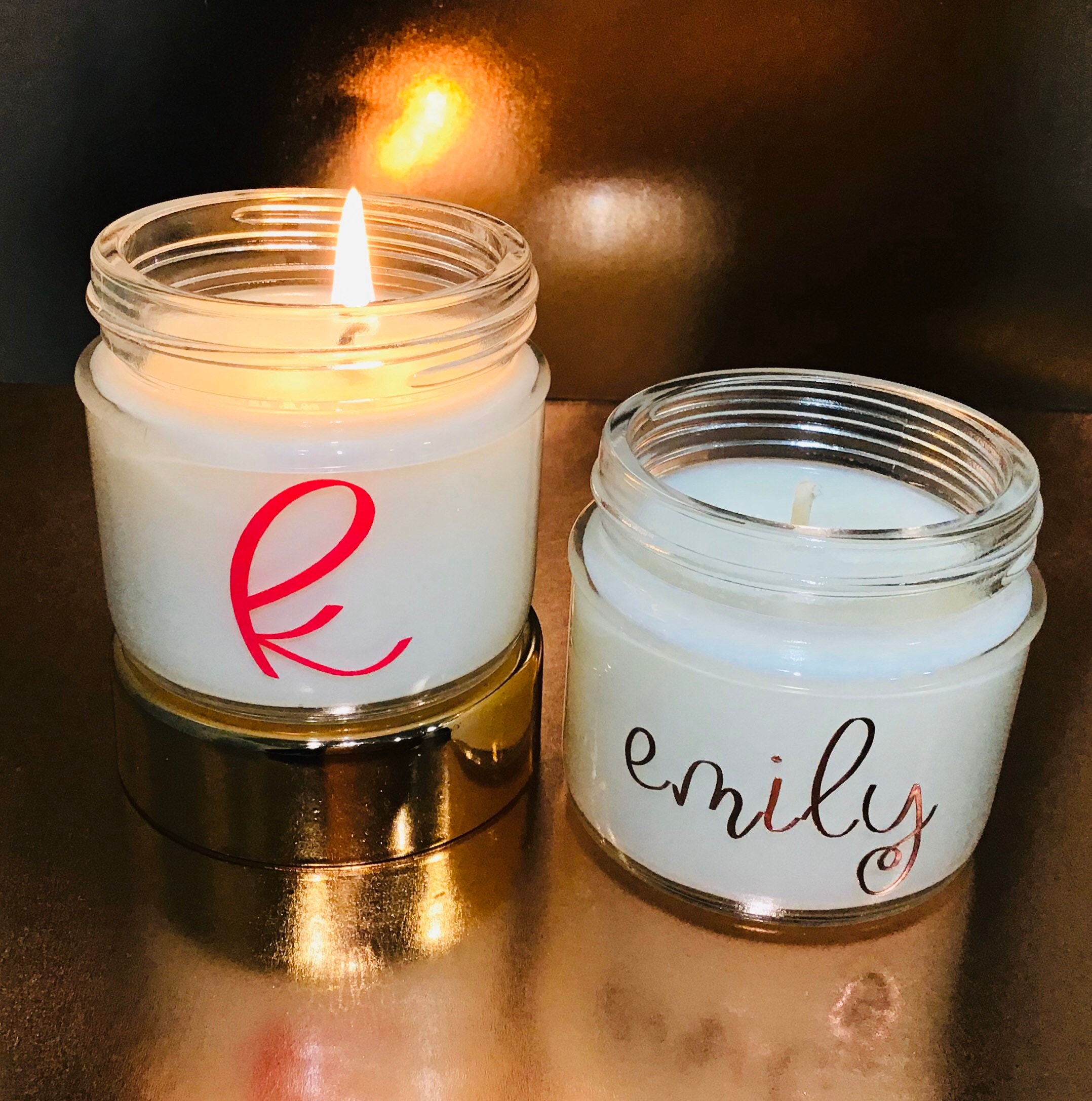 Personalized Candles Personalized name candles Bridesmaid Etsy
