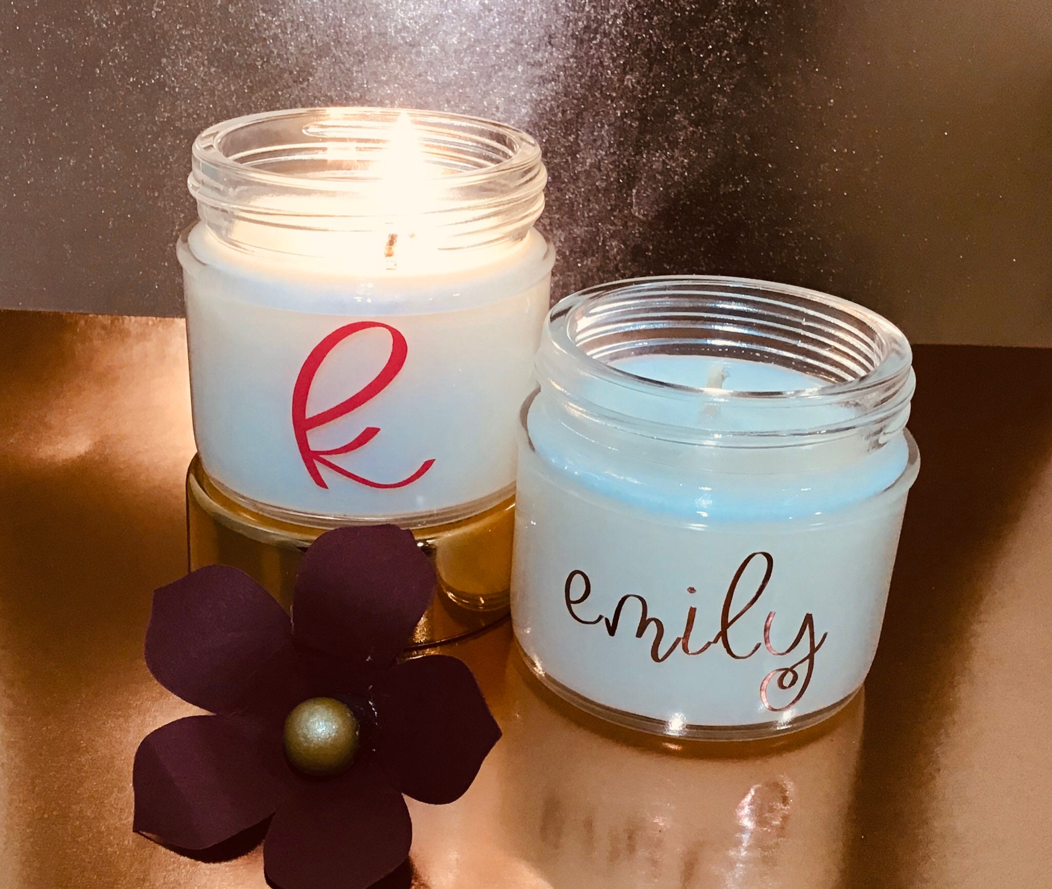 Personalized Candles Personalized name candles Bridesmaid Etsy