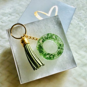 Handmade Initial Key Chain with Tassel