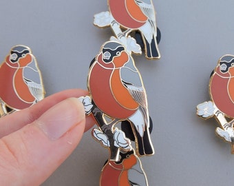 Bullfinch Emaille Pin