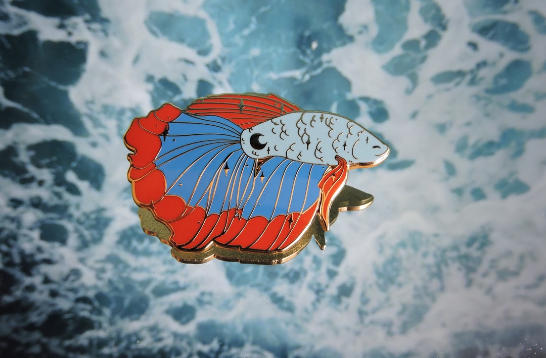 Betta Fish Enamel Pin - Etsy