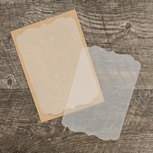 Scalloped Vellum Overlay: Translucent Paper for Invitations (12x)