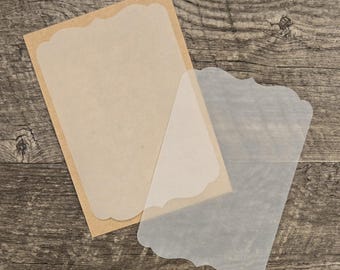 Falisty pergamin: Papier półprzezroczysty na zaproszenia (12x)