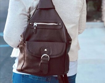 leather concealed carry backpack