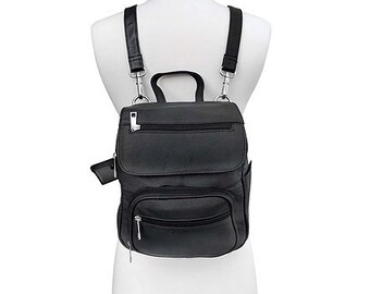 leather concealed carry backpack