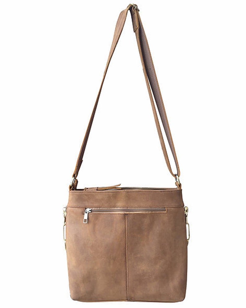 Vintage Leather Concealed Carry Satchel Crossbody Bag Concealment Bag CCW Bag