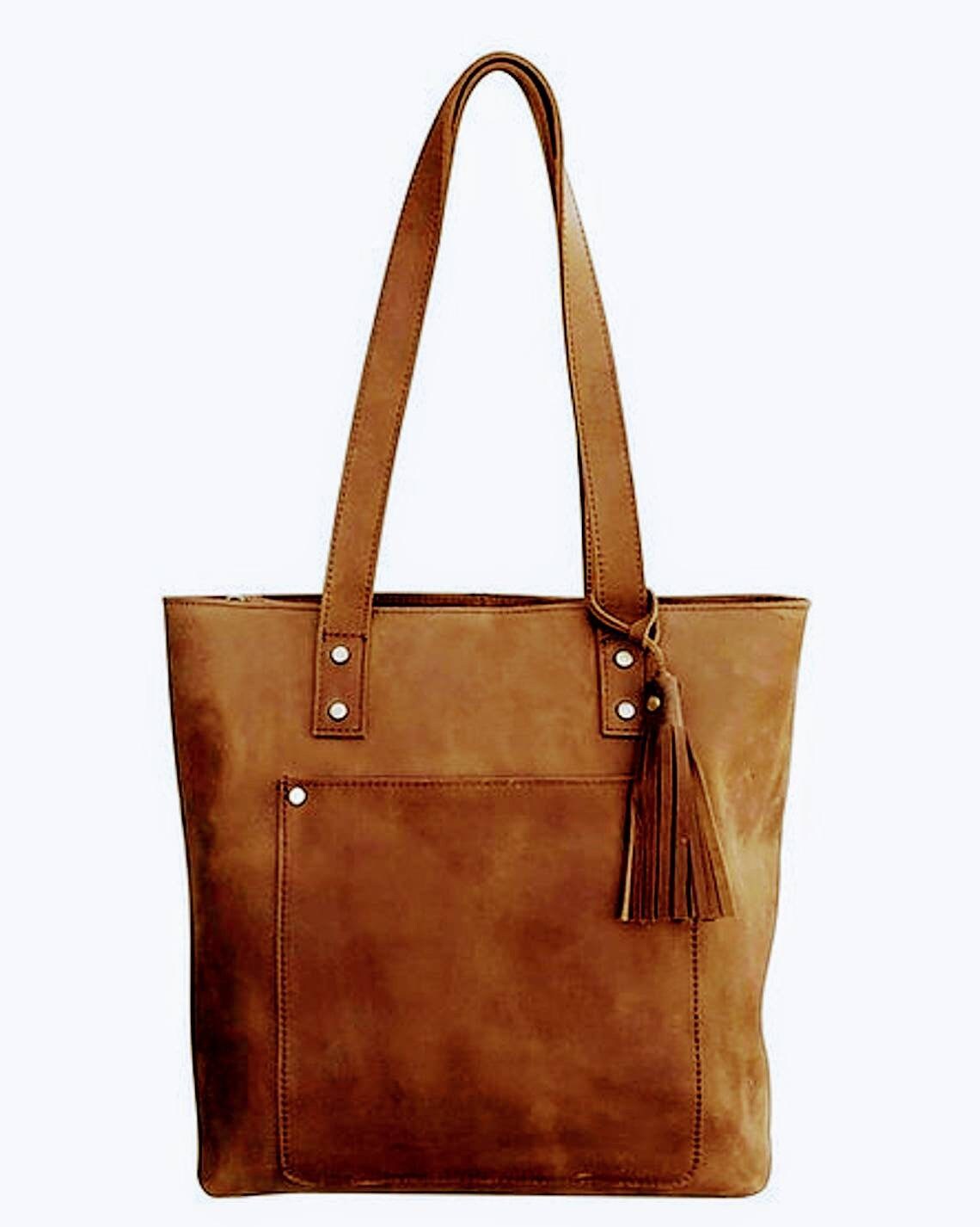 Leather Concealed Carry Tote Bag CCW Concealment Bag Etsy