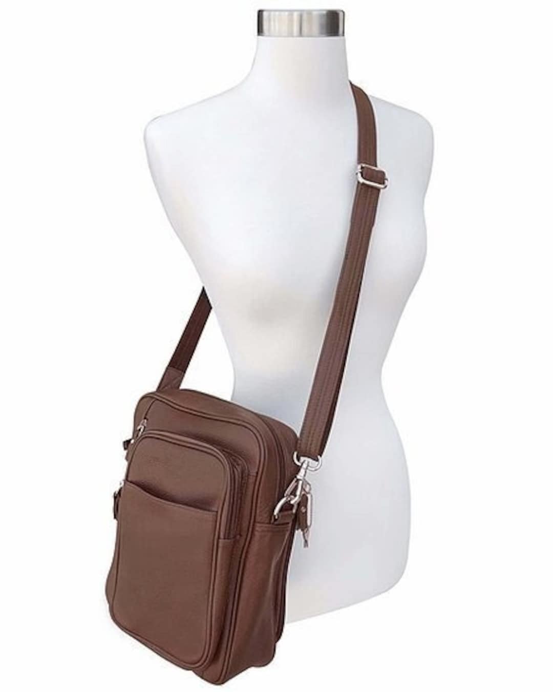 Large Leather Satchel Concealed Carry Bag CCW Bag Concealment Satchel