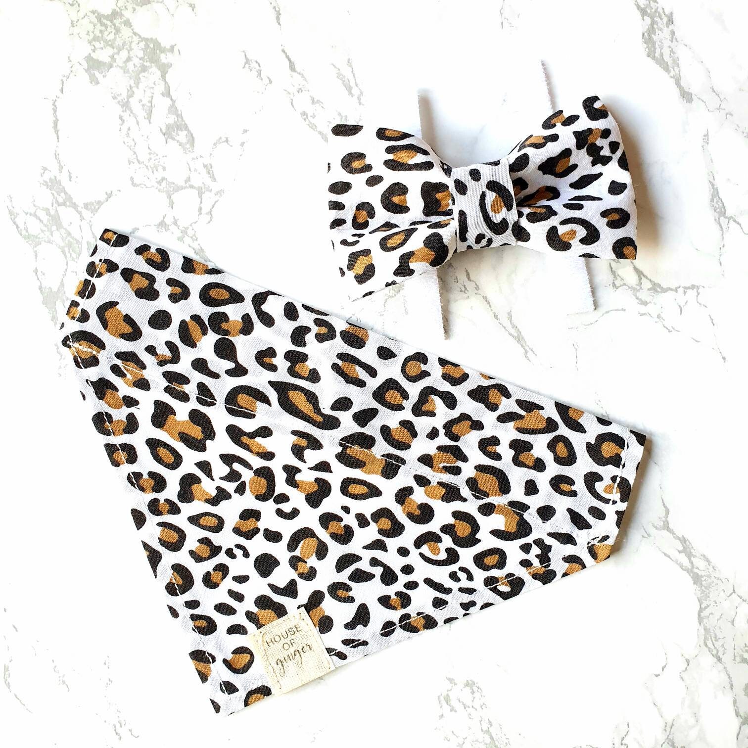 mens leopard bow tie