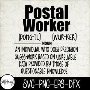 Trabajador postal SVG PnG EpS DxF *Descarga digital*