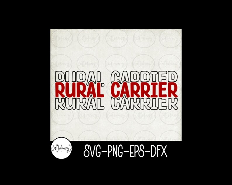Rural Carrier Stacked SVG PNG Eps DXF digital Download | Etsy