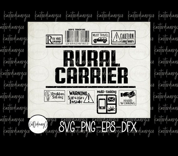Rural Carrier Ingredients SVG Png Eps Dxf digital Download - Etsy