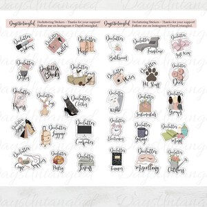 Printable Konmari-inspired Declutter Stickers Organize Clean Tidy ...