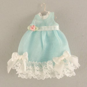 Dollhouse Miniature - Batiste Dress in Green