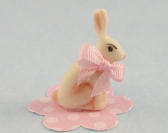 Dollhouse Miniature -  Sitting Bunny