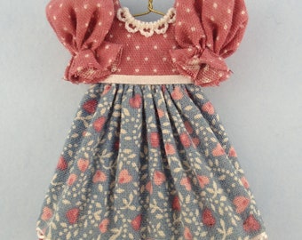 Dollhouse Miniature - Robin Betterley Girl's Dress