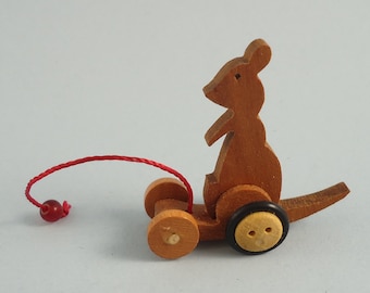 Dollhouse Miniature - Wooden Pull Toy