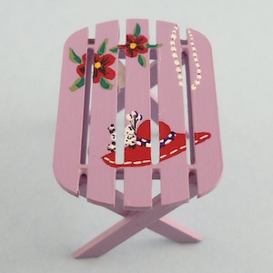 Dollhouse Miniature - Red Hat Outdoor Table