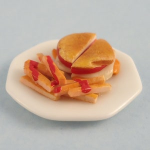 Dollhouse Miniature - Grilled Cheese Plate