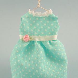 Dollhouse Miniature - Girl&#39;s Light Blue Dress