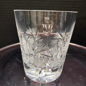 Star spinner whiskey crystal glass