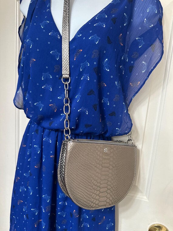 Ralph Lauren Silver Leather Sutton Crossbody Bag - image 12