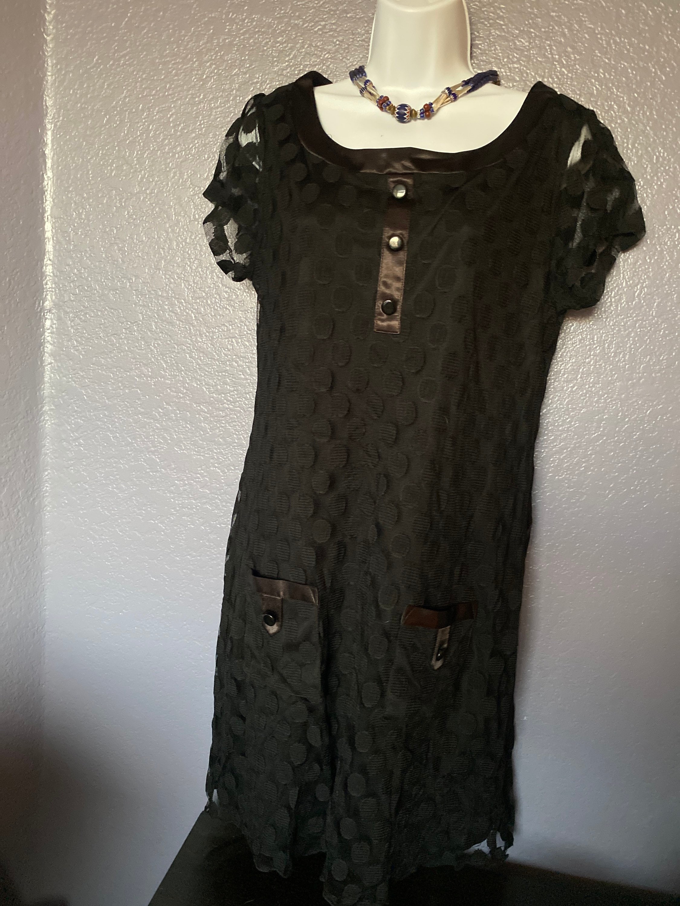 Enfocus polka dot Black dress
