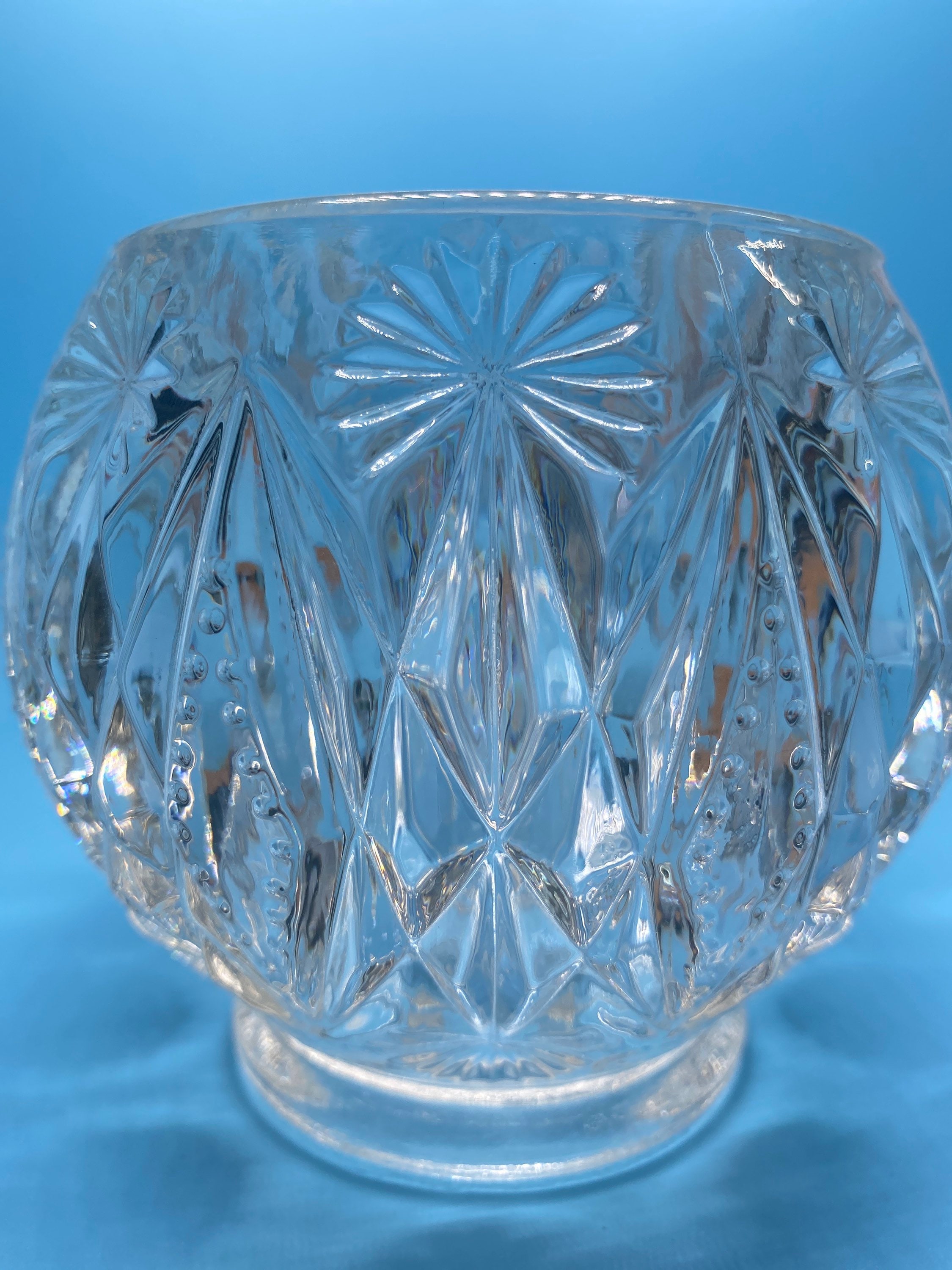 Avon glass bowl candle holder Etsy