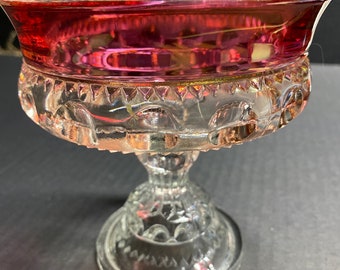 Tiffin Glass King’s crown Compote