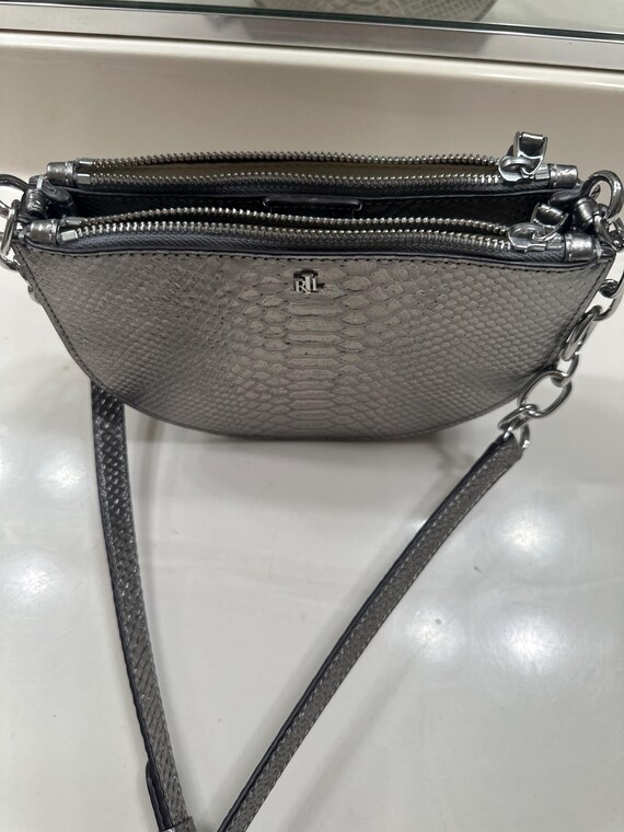 Ralph Lauren Silver Leather Sutton Crossbody Bag - image 7