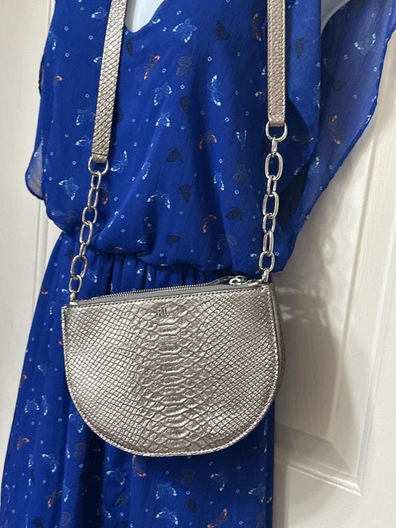 Ralph Lauren Silver Leather Sutton Crossbody Bag - image 11