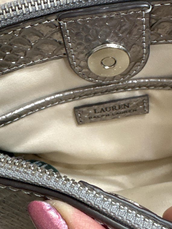 Ralph Lauren Silver Leather Sutton Crossbody Bag - image 6