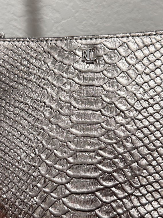 Ralph Lauren Silver Leather Sutton Crossbody Bag - image 4