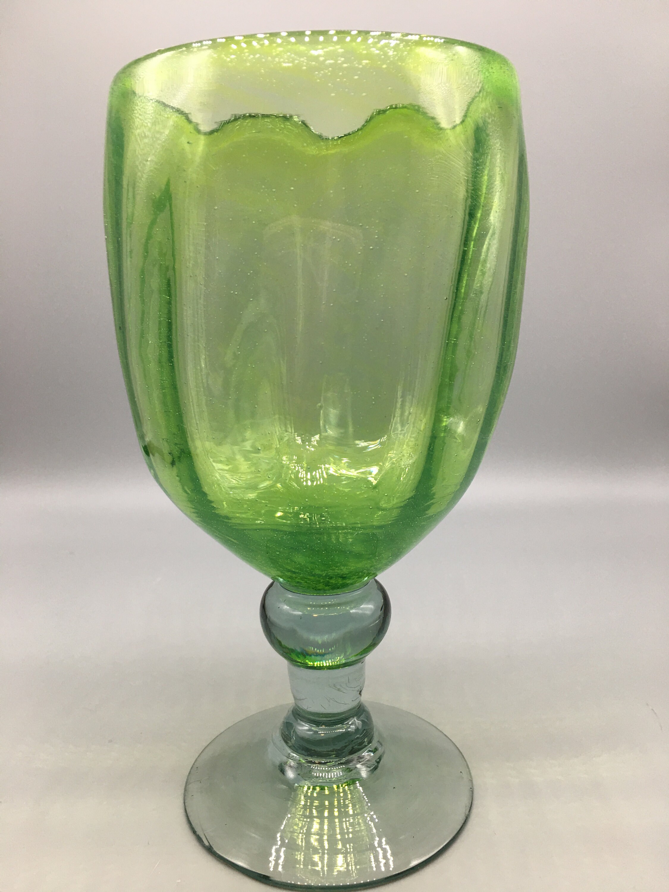 Large Spanish green drinking glass Etsy