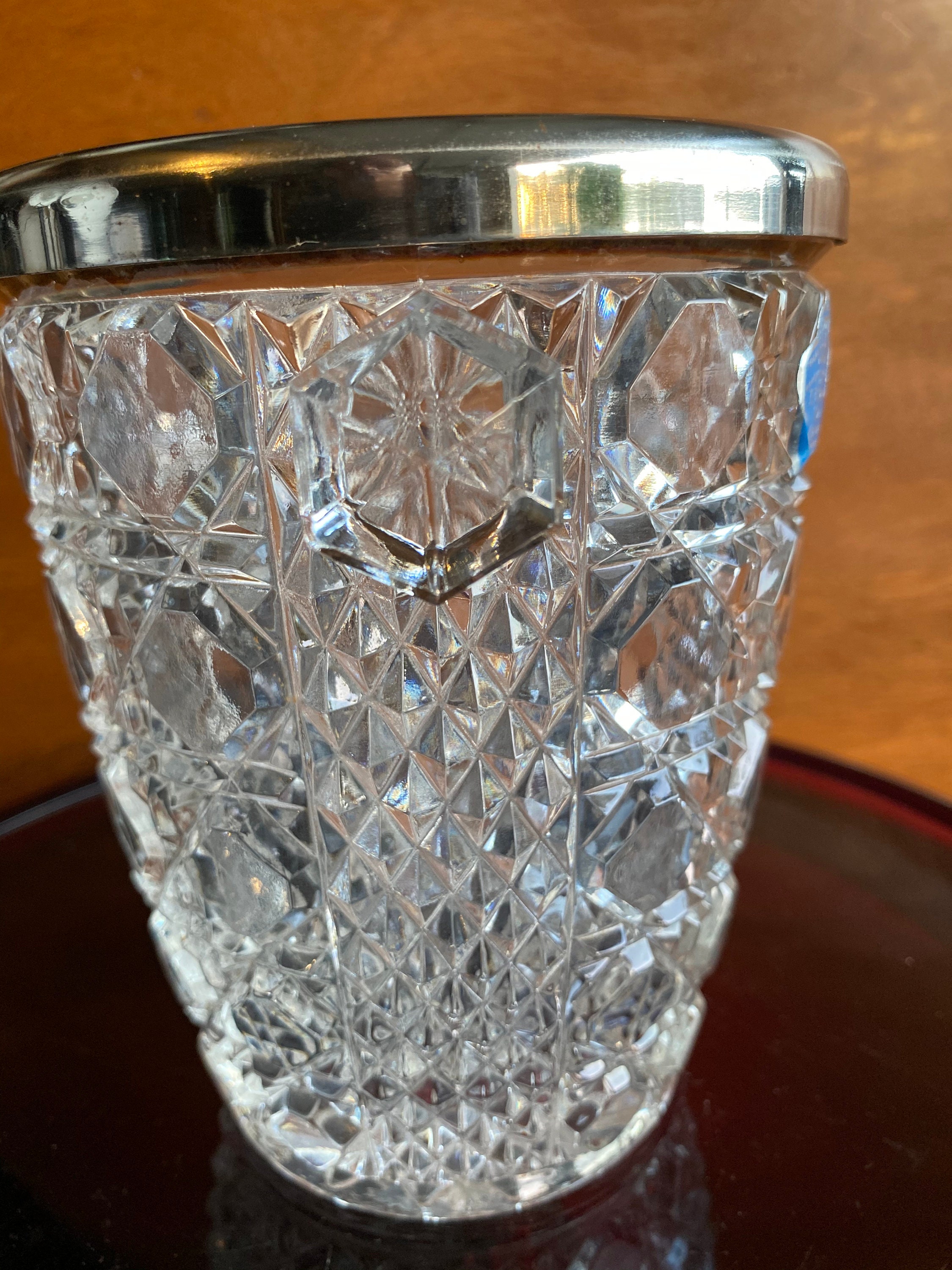 FB Rogers Crystal Ice Bucket Etsy