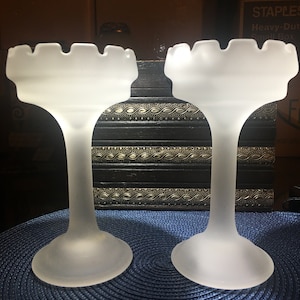 Vintage Frosted Party Lite Castle Turret