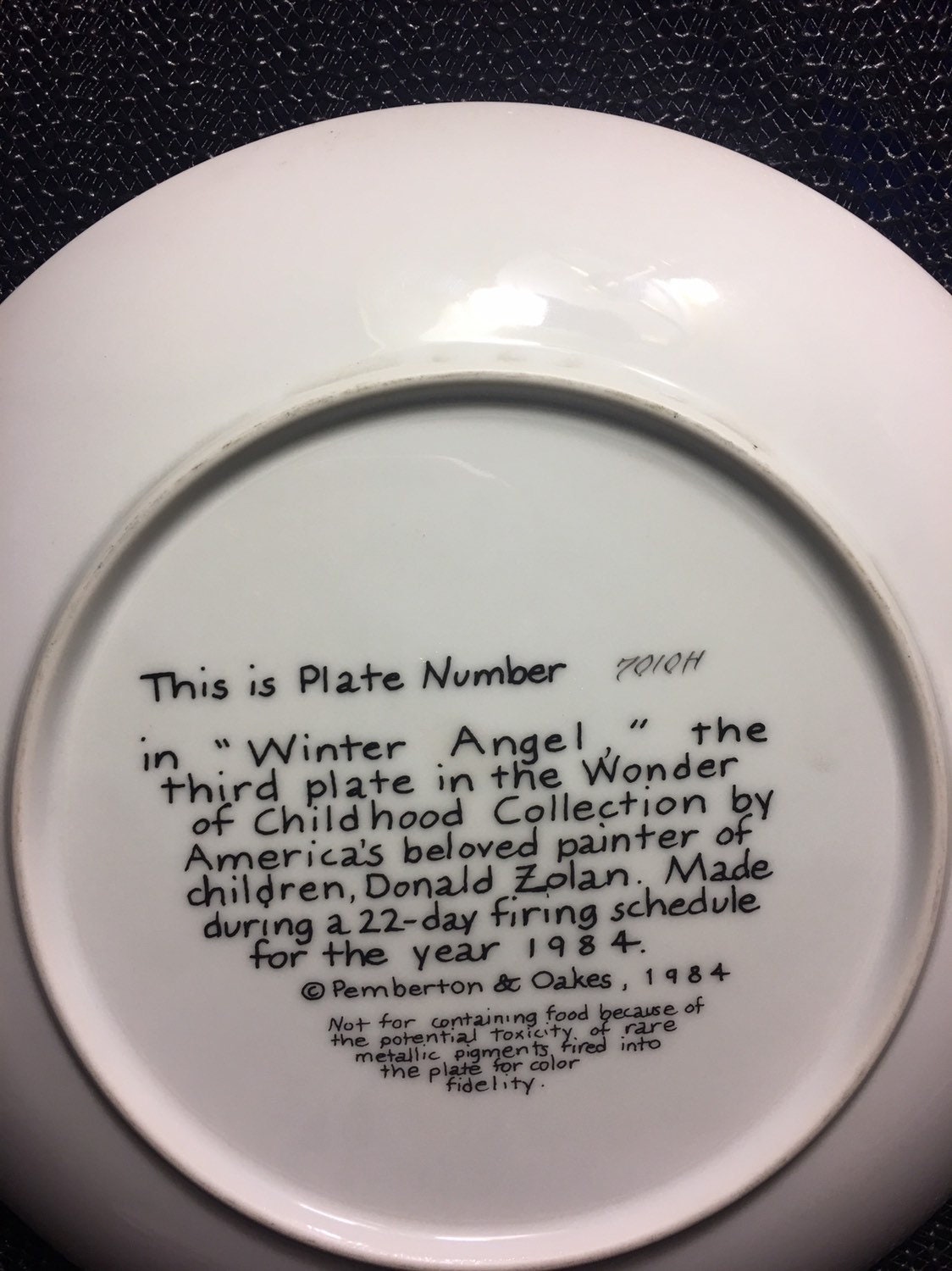 Pemberton and Oaks collectable plate Etsy