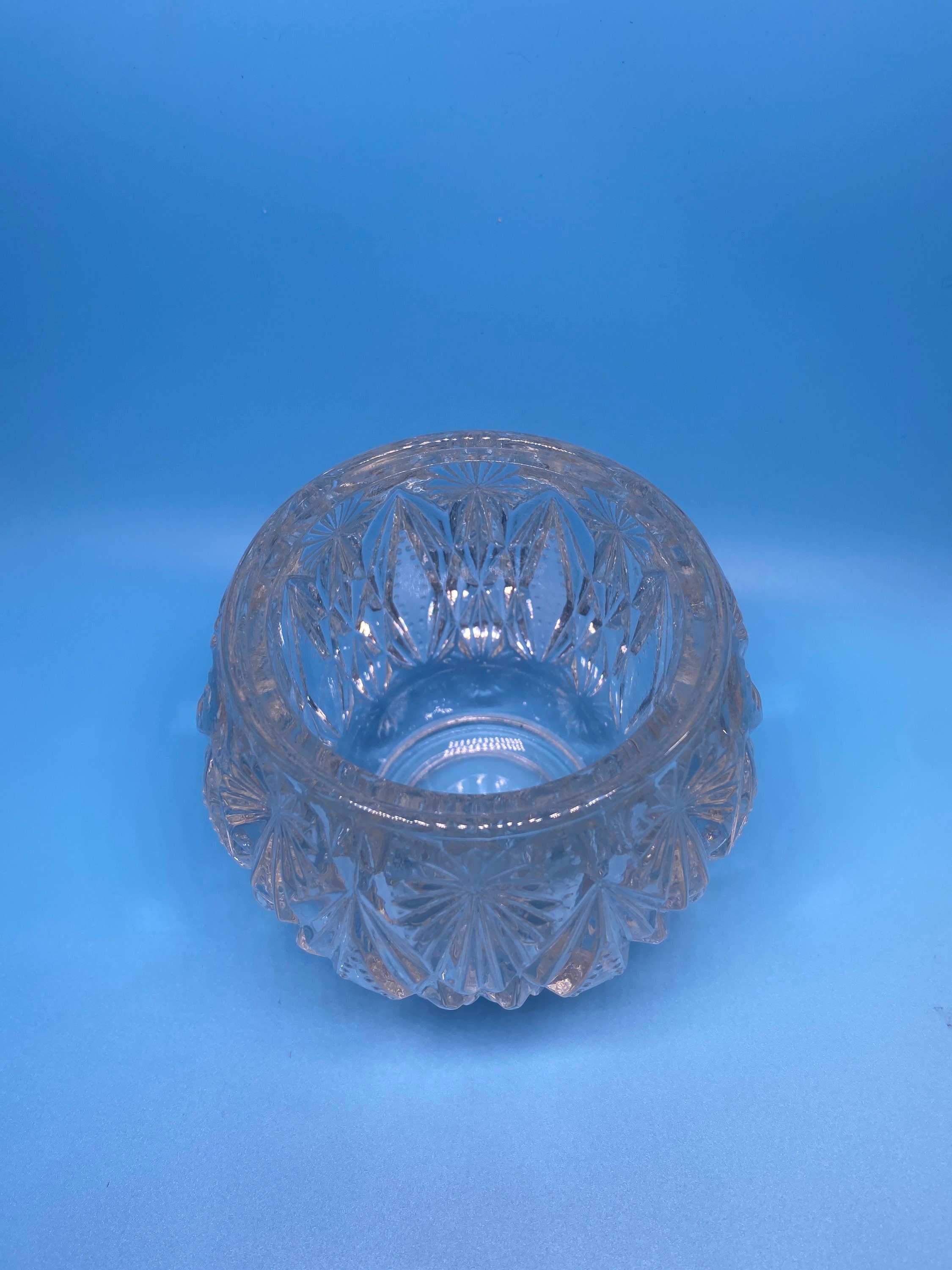 Avon glass bowl candle holder Etsy