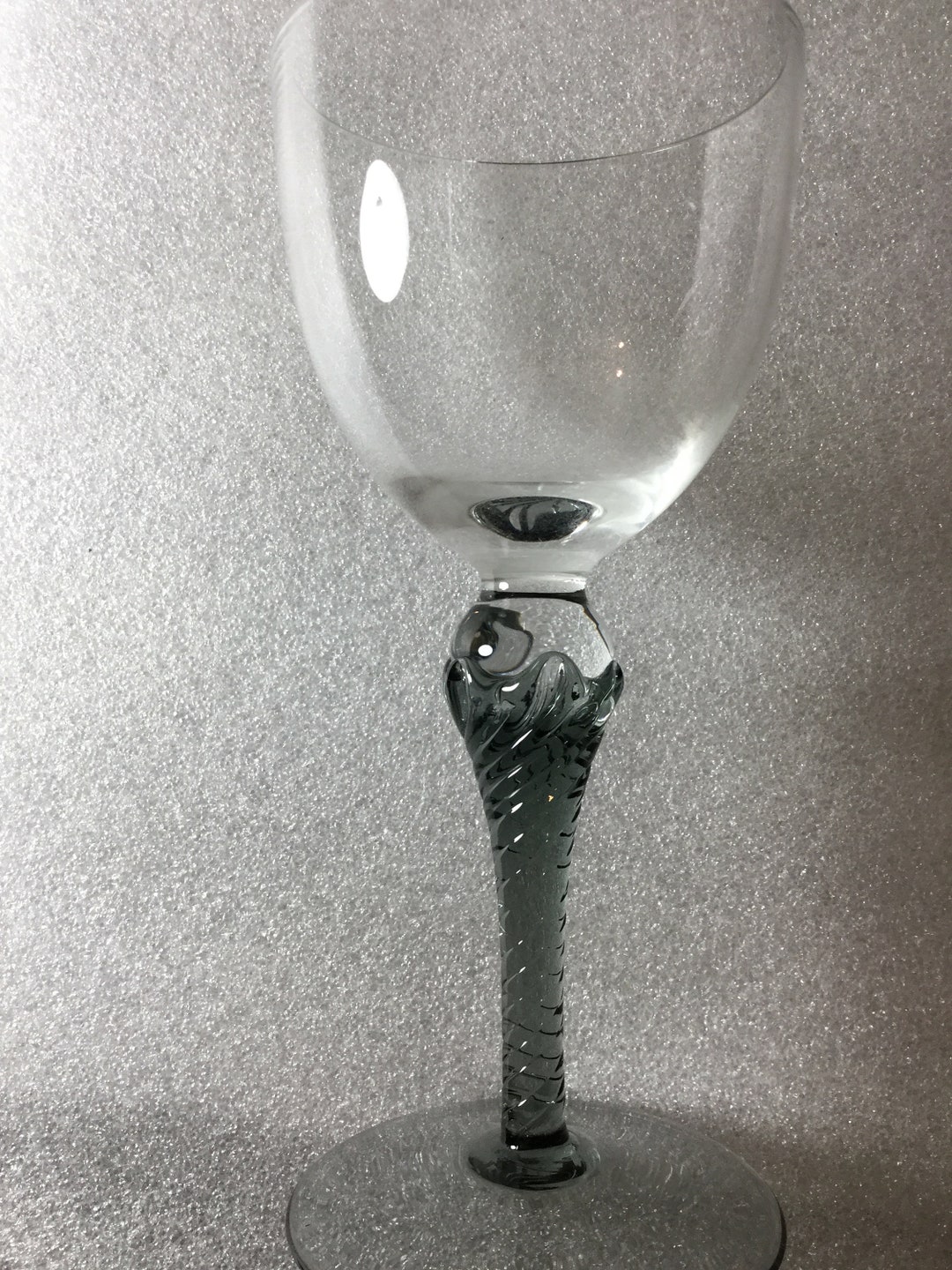 Twisted Stem Wine Glass Etsy