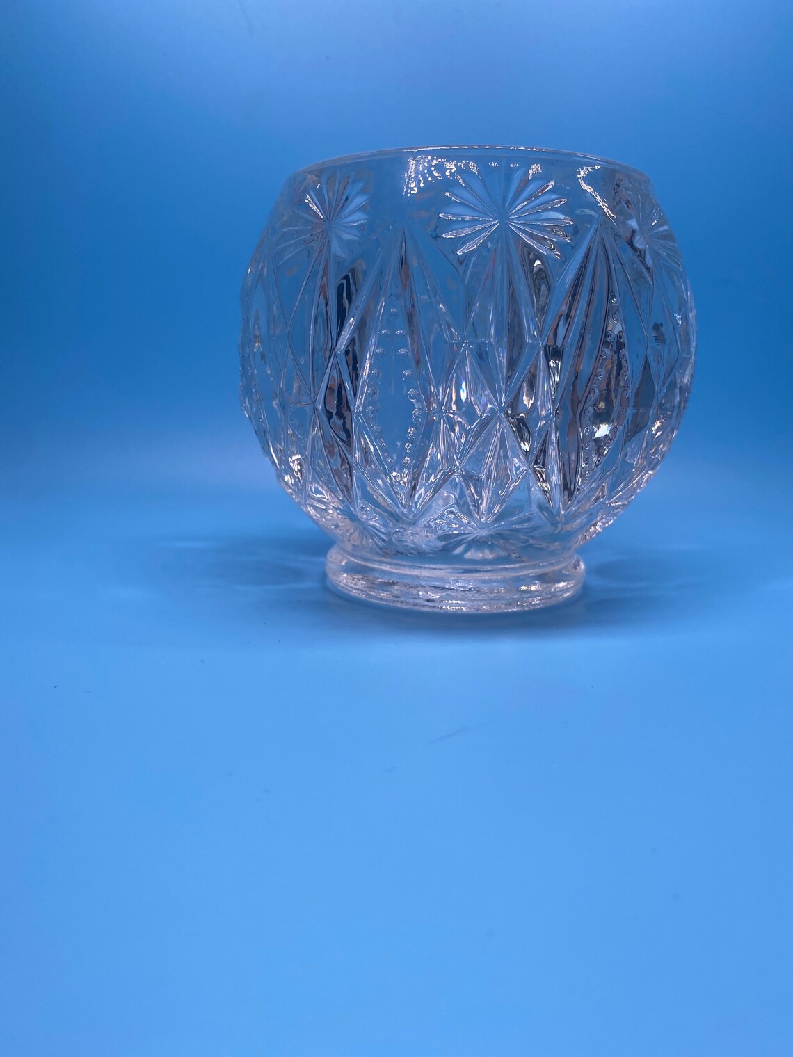 Avon glass bowl candle holder Etsy