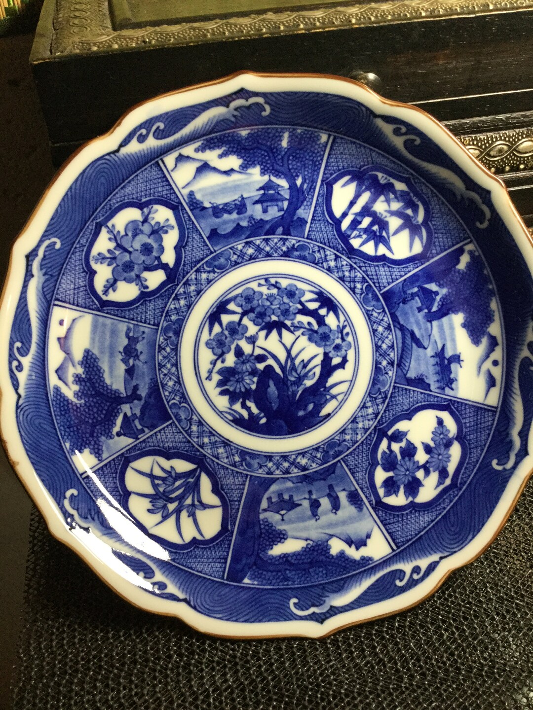 Japanese Toyo Kutani Plate Etsy