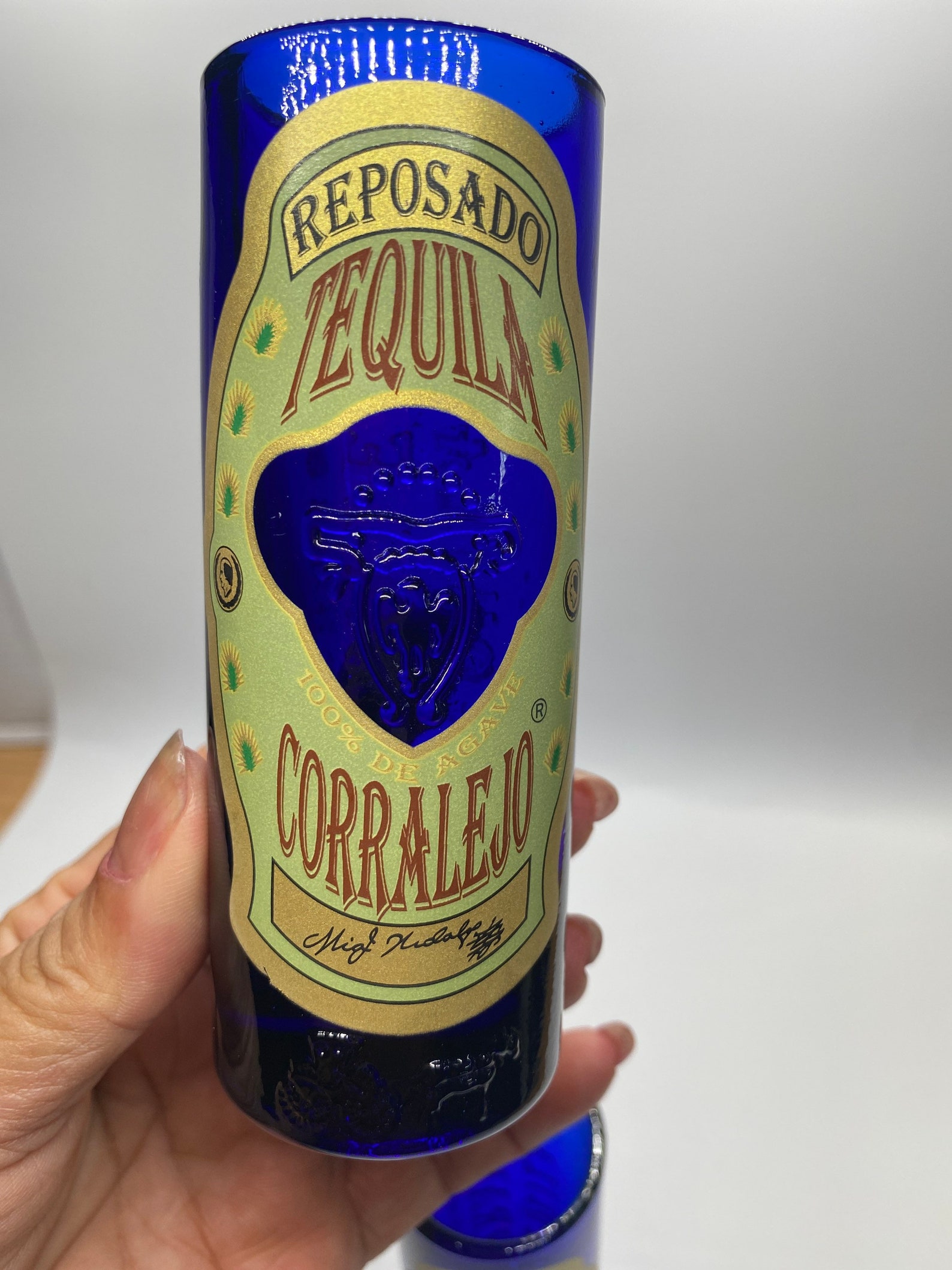 Reposado Corralejo tequila shot glass Etsy