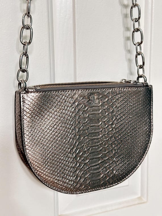Ralph Lauren Silver Leather Sutton Crossbody Bag - image 1