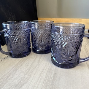 Amethyst coffee glass mugs