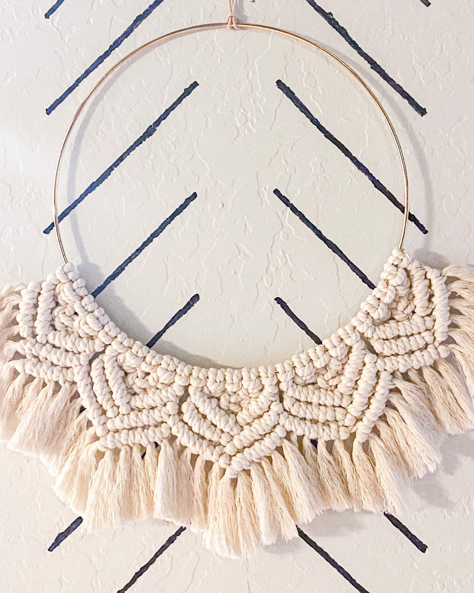 Macrame ring/macrame wreath/macrame wall hanging/boho Etsy