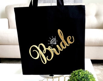 Bride Tote Bag| Bride Bag| Bride to Be Gift| Bridal Shower| Wedding Tote| Bridal| READY TO SHIP | Sale| Customized Tote| Personalized|Canvas