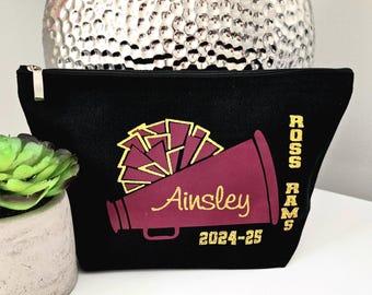 Personalized Cheerleader Makeup Bag | Dance Team Cosmetic Bag